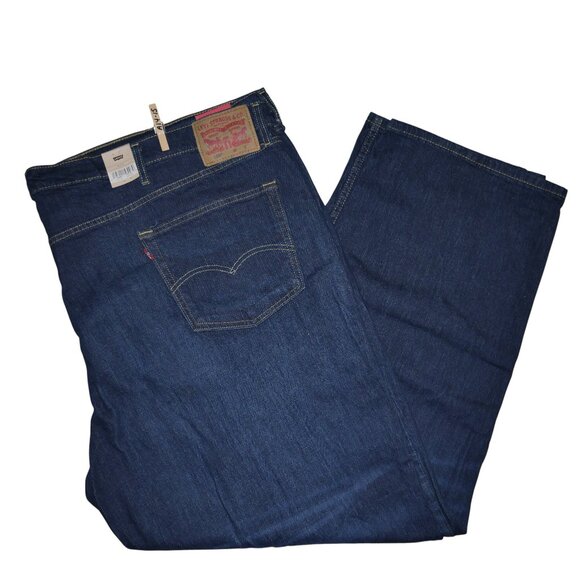 Levis 559 Men's Size 56x32 Jeans Relaxed Fit Straight Leg Dark Wash Denim NWT - Picture 1 of 10